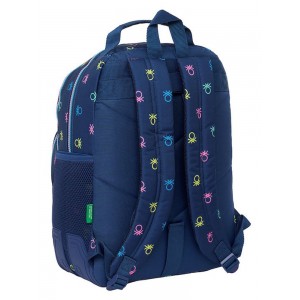 Safta 612450773 Benetton Τσάντα Πλάτης Backpack Μπλε Τσάντες