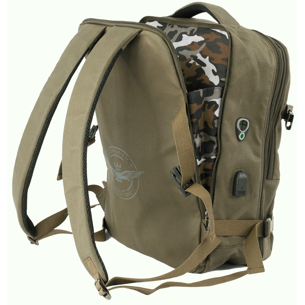 Aeronautica Militare AM-543 Τσάντα Πλάτης Backpack Χακί Τσάντες