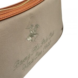 Beverly Hills Polo Club BH-4064 Γυναικεία Τσάντα Χιαστή Μπεζ Τσάντες