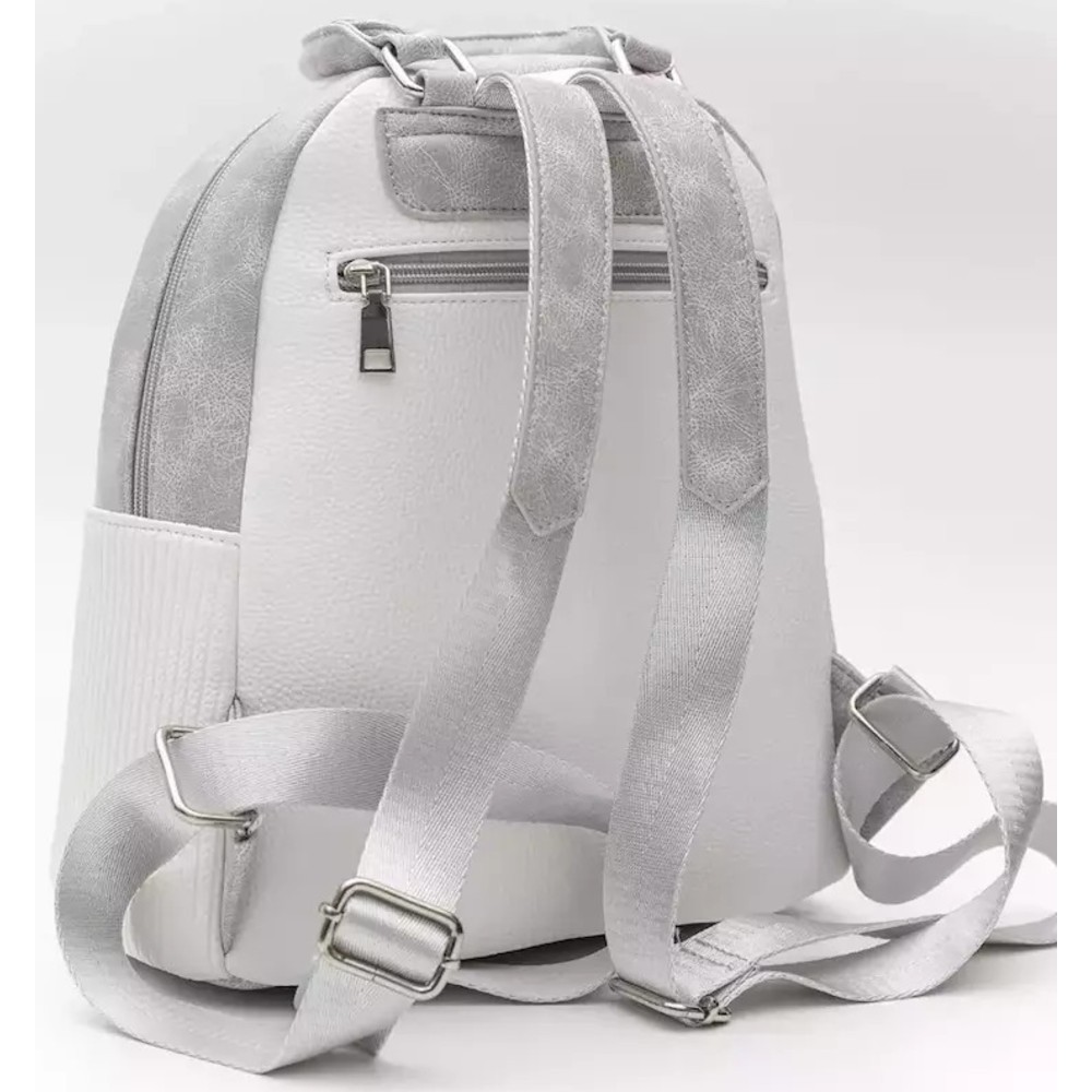 Fragola FE178 Γυναικεία Τσάντα Πλάτης Backpack White Lines Λευκή Τσάντες