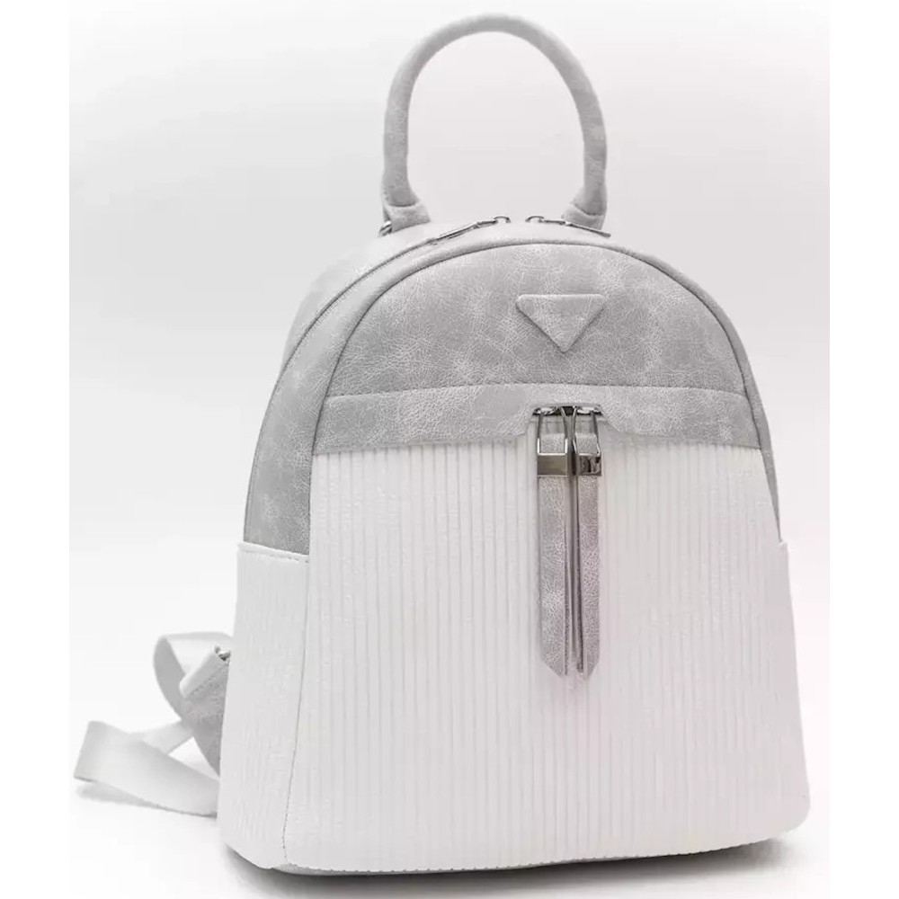 Fragola FE178 Γυναικεία Τσάντα Πλάτης Backpack White Lines Λευκή Τσάντες